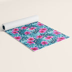 Tropical Hibiscus Pattern Pink Yoga Mat Gallery Image 2
