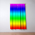 Modern Bright Rainbow Colors Ombre Window Curtain Gallery Image 3