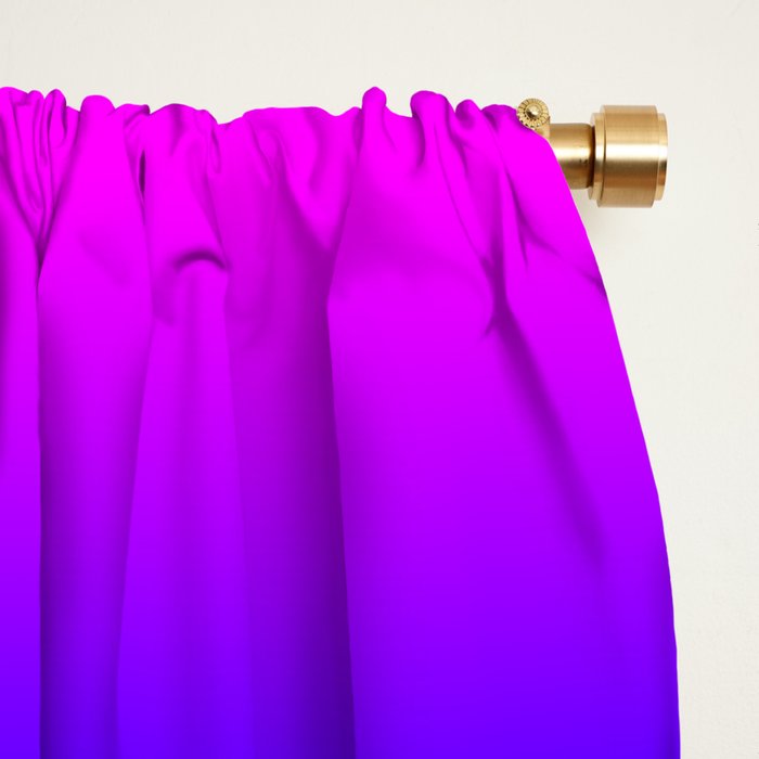 Modern Bright Rainbow Colors Ombre Window Curtain Gallery Image 2