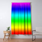 Modern Bright Rainbow Colors Ombre Window Curtain Gallery Image 5