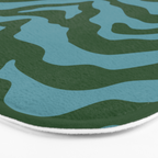 Zebra Wild Animal Print Green and Blue Bath Mat Gallery Image 3