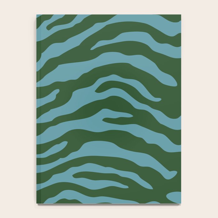 Zebra Wild Animal Print Green and Blue Notebook Gallery Image 4