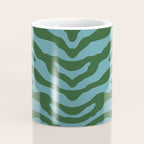 Zebra Wild Animal Print Green and Blue Coffee Mug Gallery Image 4