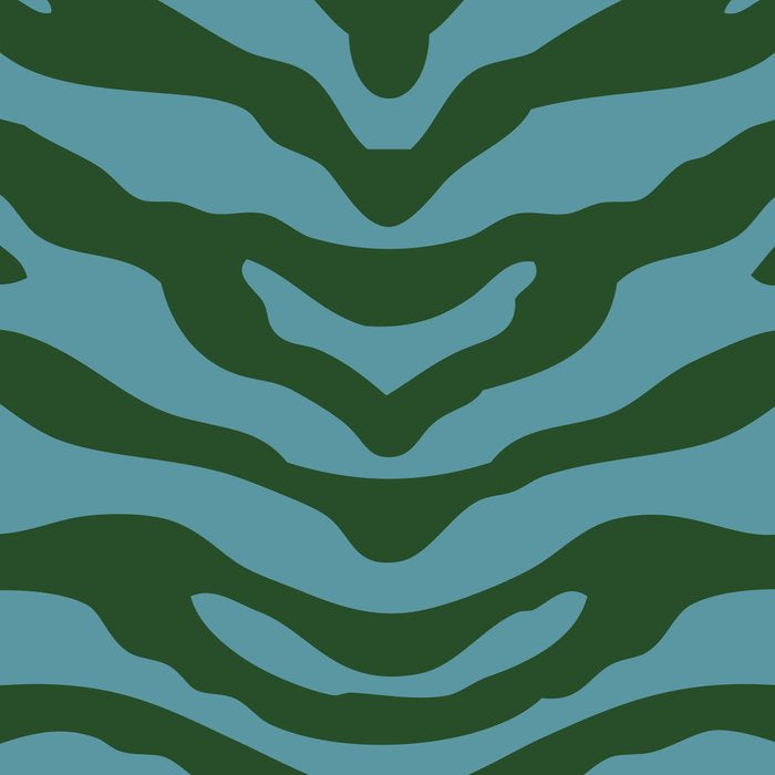 Zebra Wild Animal Print Green and Blue Coffee Mug Gallery Image 2