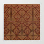 Heritage Moroccan Berber Carpet Design B29 Wood Wall Art Gallery Image 1