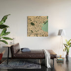Dublin City Map of Ireland - Vintage Wood Wall Art Gallery Image 2