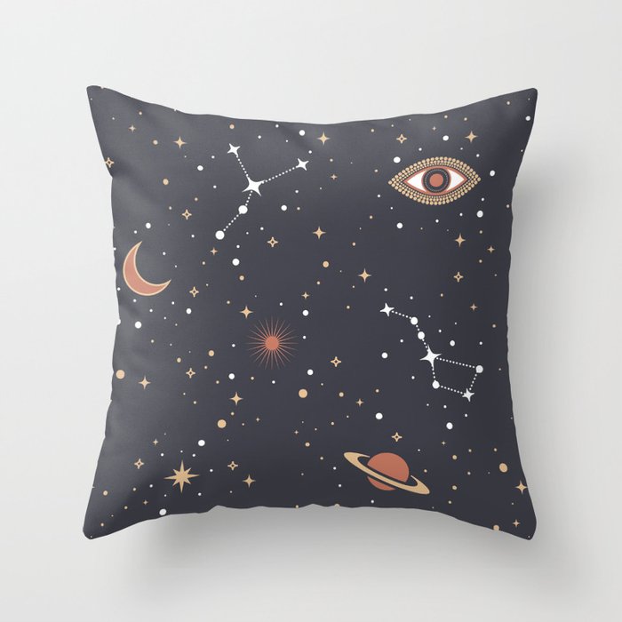Mystical Galaxy Throw Pillow Gallery Image 6