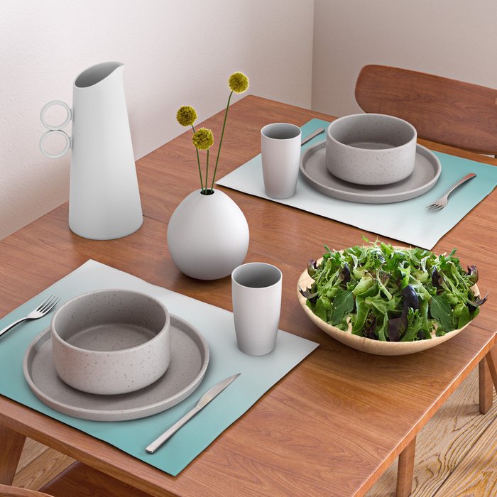 Light Teal Gradient Placemat Gallery Image 2