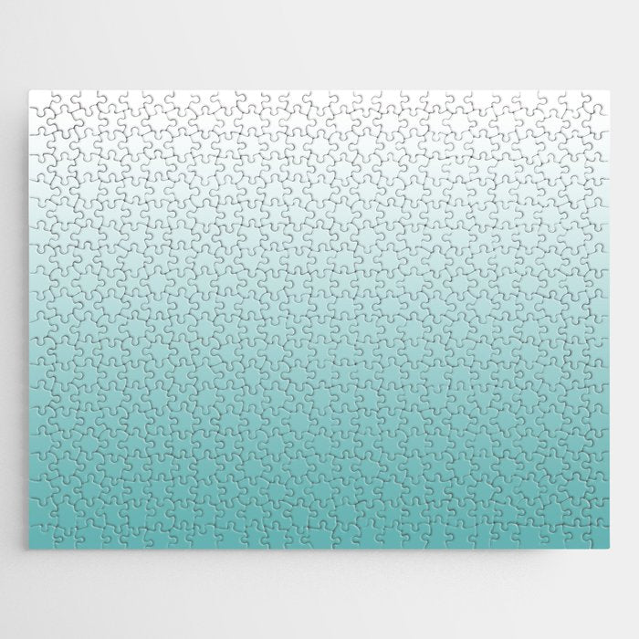 Light Teal Gradient Jigsaw Puzzle Gallery Image 1