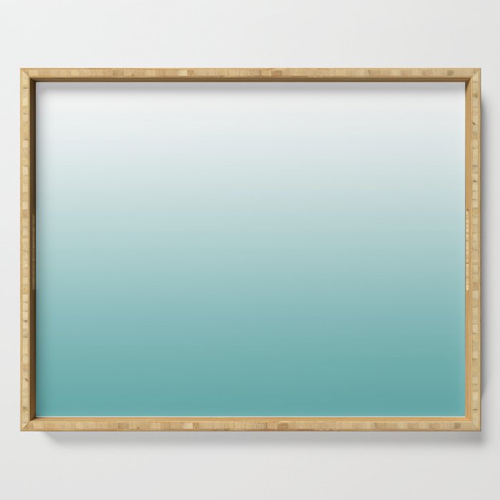Light Teal Gradient Serving Tray Gallery Image 1