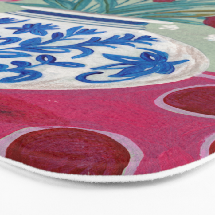 Still Life Vase with Wild Flowers Bouquet Bright colours Bath Mat Gallery Image 3