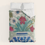 Still Life Vase with Wild Flowers Bouquet Bright colours Comforter Gallery Image 6