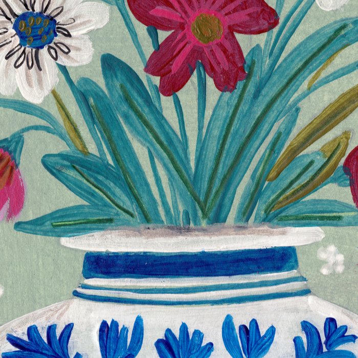 Still Life Vase with Wild Flowers Bouquet Bright colours Coffee Mug Gallery Image 2