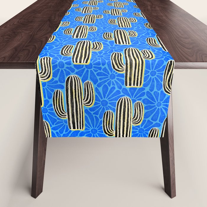 Sonora - blue, yellow, black, and white Table Runner Gallery Image 1