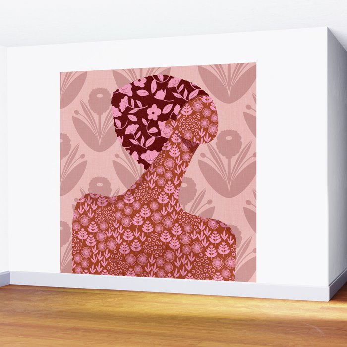 Flower Woman Wall Mural Gallery Image 2