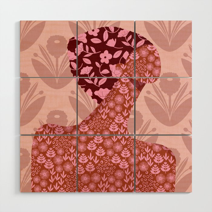 Flower Woman Wood Wall Art Gallery Image 1