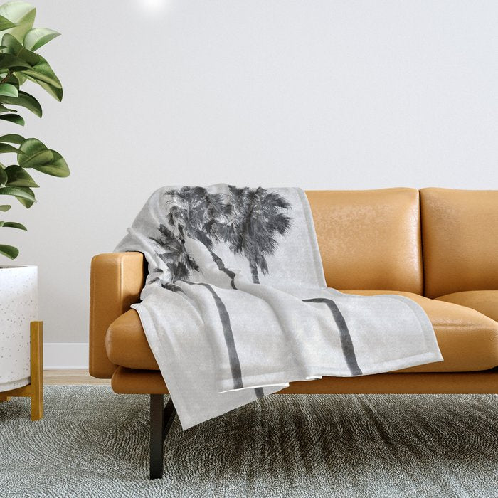 Four Palm Trees Throw Blanket Gallery Image 1