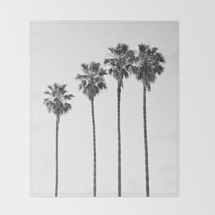 Four Palm Trees Throw Blanket Gallery Image 2