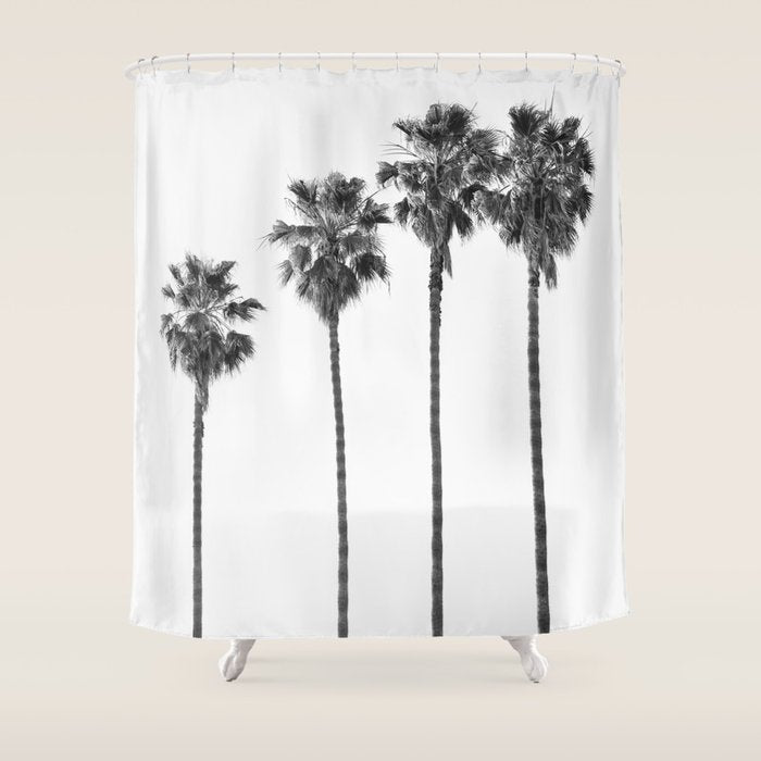 Four Palm Trees Shower Curtain Gallery Image 1