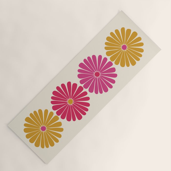 Retro Summer Daisies VII Yoga Mat Gallery Image 1