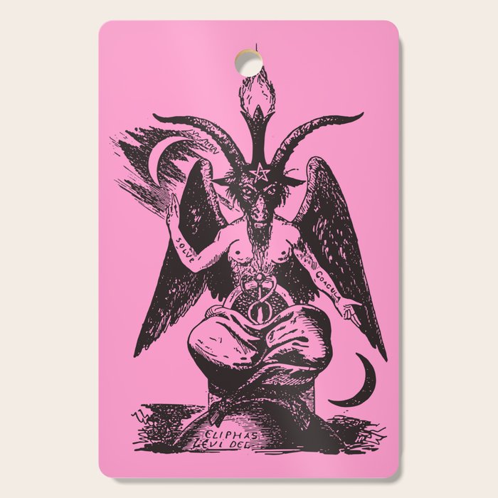 Black and Pink Baphomet Cutting Board Gallery Image 1