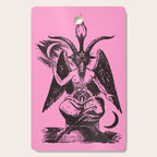 Black and Pink Baphomet Cutting Board Gallery Image 1