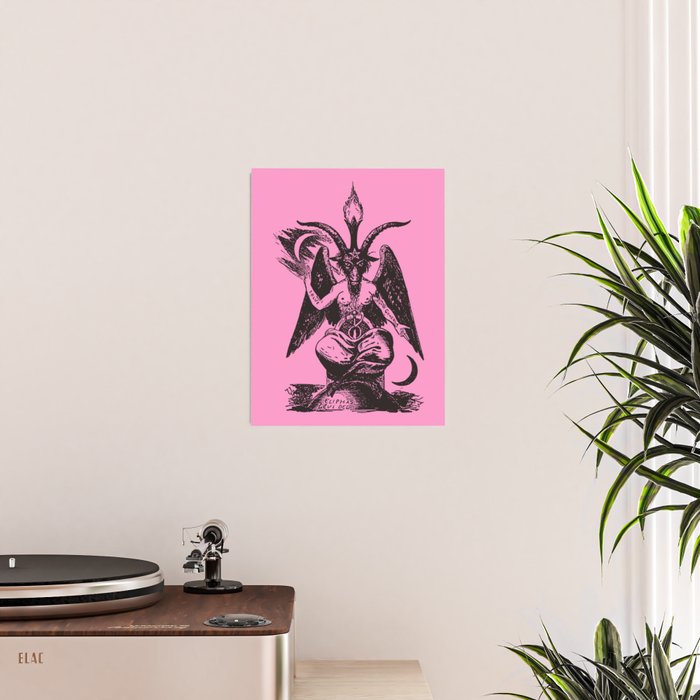 Black and Pink Baphomet Poster Gallery Image 2