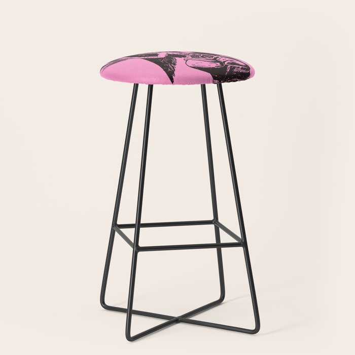 Black and Pink Baphomet Stool Gallery Image 1