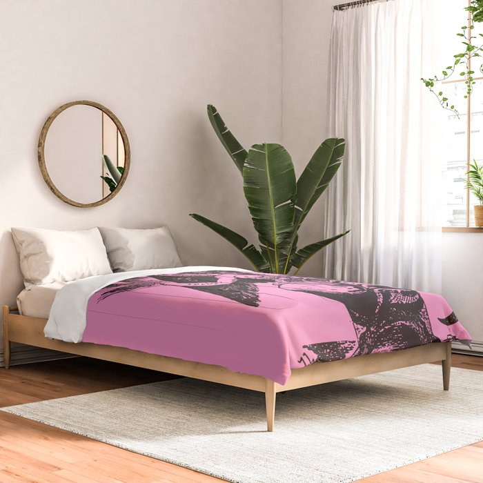 Black and Pink Baphomet Comforter Gallery Image 2
