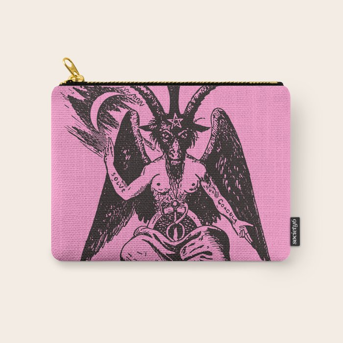 Black and Pink Baphomet Carry All Pouch Gallery Image 1