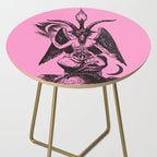 Black and Pink Baphomet Side Table Gallery Image 2