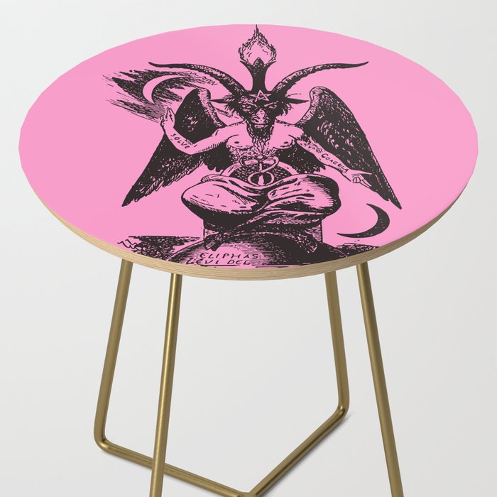 Black and Pink Baphomet Side Table Gallery Image 2