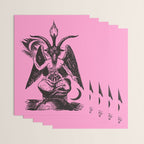 Black and Pink Baphomet Wrapping Paper Gallery Image 3