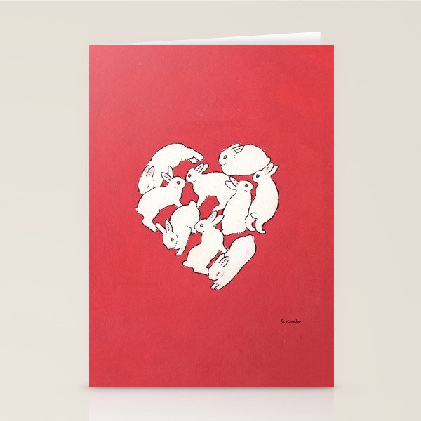 Bunny heart Stationery Card Gallery Image 1