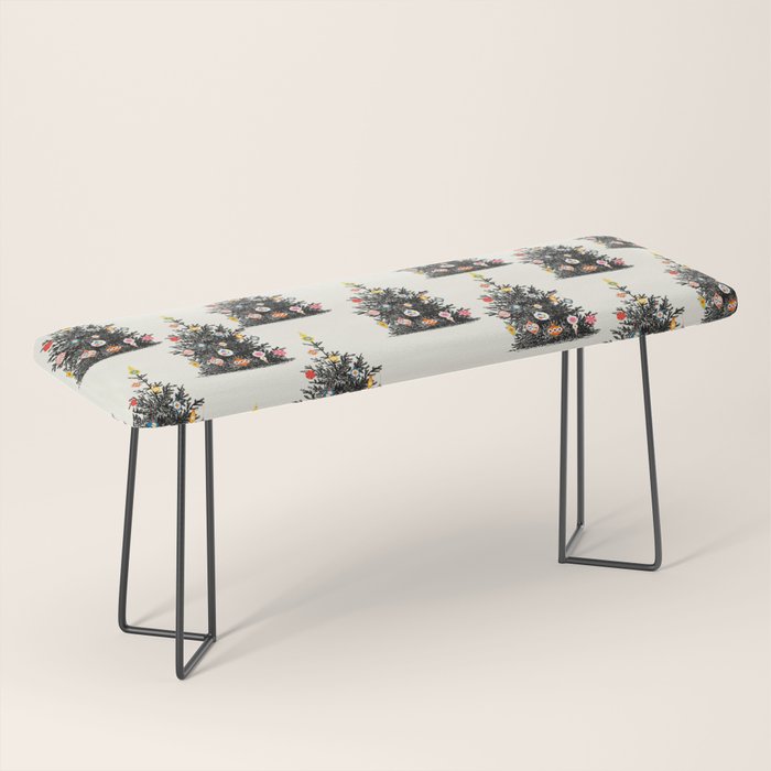 Retro Decorated Christmas Tree Bench Gallery Image 1