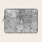 Portland White Map Laptop Sleeve Gallery Image 1