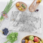 Portland White Map Cutting Board Gallery Image 2