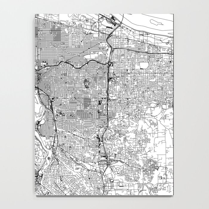 Portland White Map Notebook Gallery Image 4