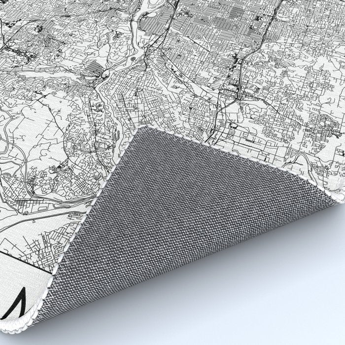 Portland White Map Rug Gallery Image 4