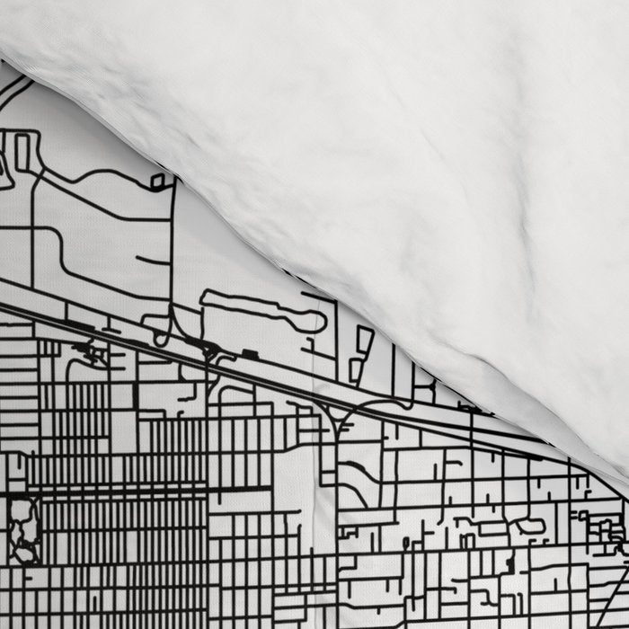 Portland White Map Comforter Gallery Image 4