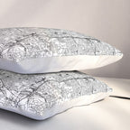Portland White Map Pillow Sham Gallery Image 3
