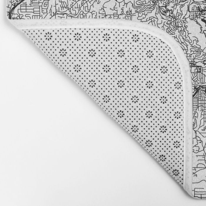 Portland White Map Bath Mat Gallery Image 2