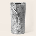 Portland White Map Travel Mug Gallery Image 1