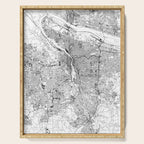Portland White Map Serving Tray Gallery Image 1