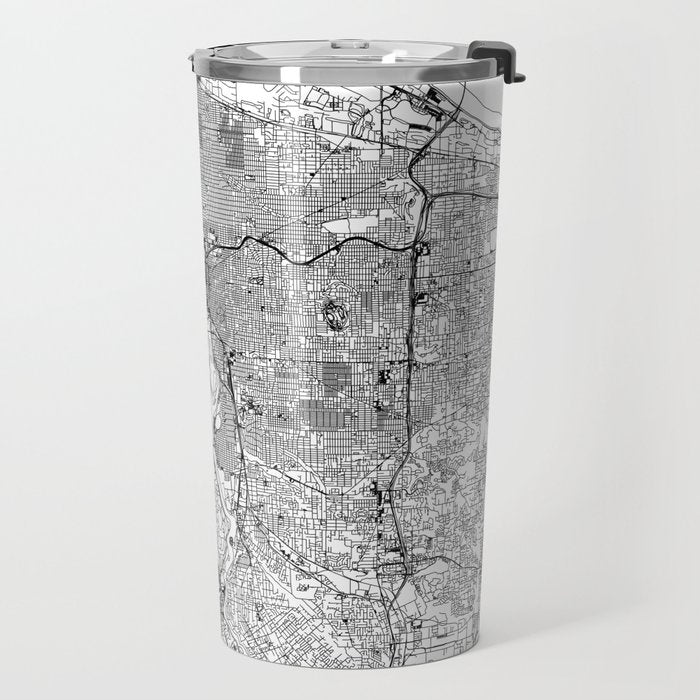 Portland White Map Travel Mug Gallery Image 2
