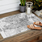 Portland White Map Outdoor Rug Gallery Image 2