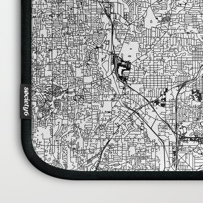 Portland White Map Laptop Sleeve Gallery Image 3