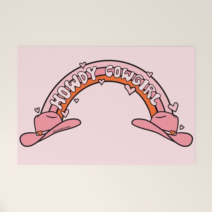 Howdy Cowgirl Welcome Mat Gallery Image 1