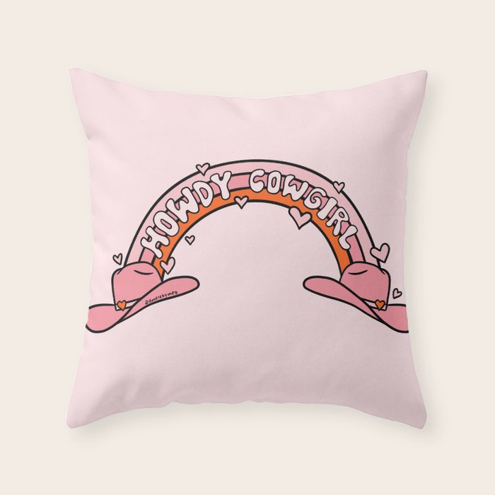 Howdy Cowgirl Throw Pillow Gallery Image 1