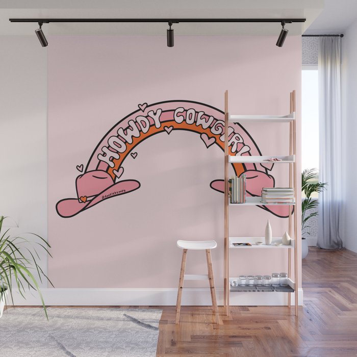Howdy Cowgirl Wall Mural Gallery Image 1